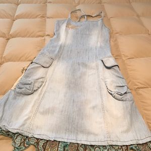 Jean Bourget faded denim casual dress Size 12